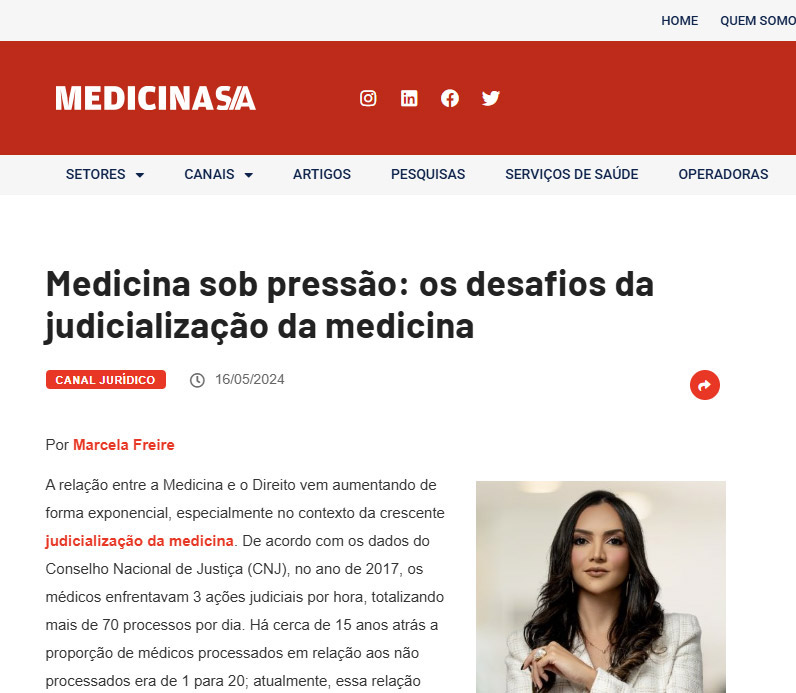 Artigo Medicina sob Pressão